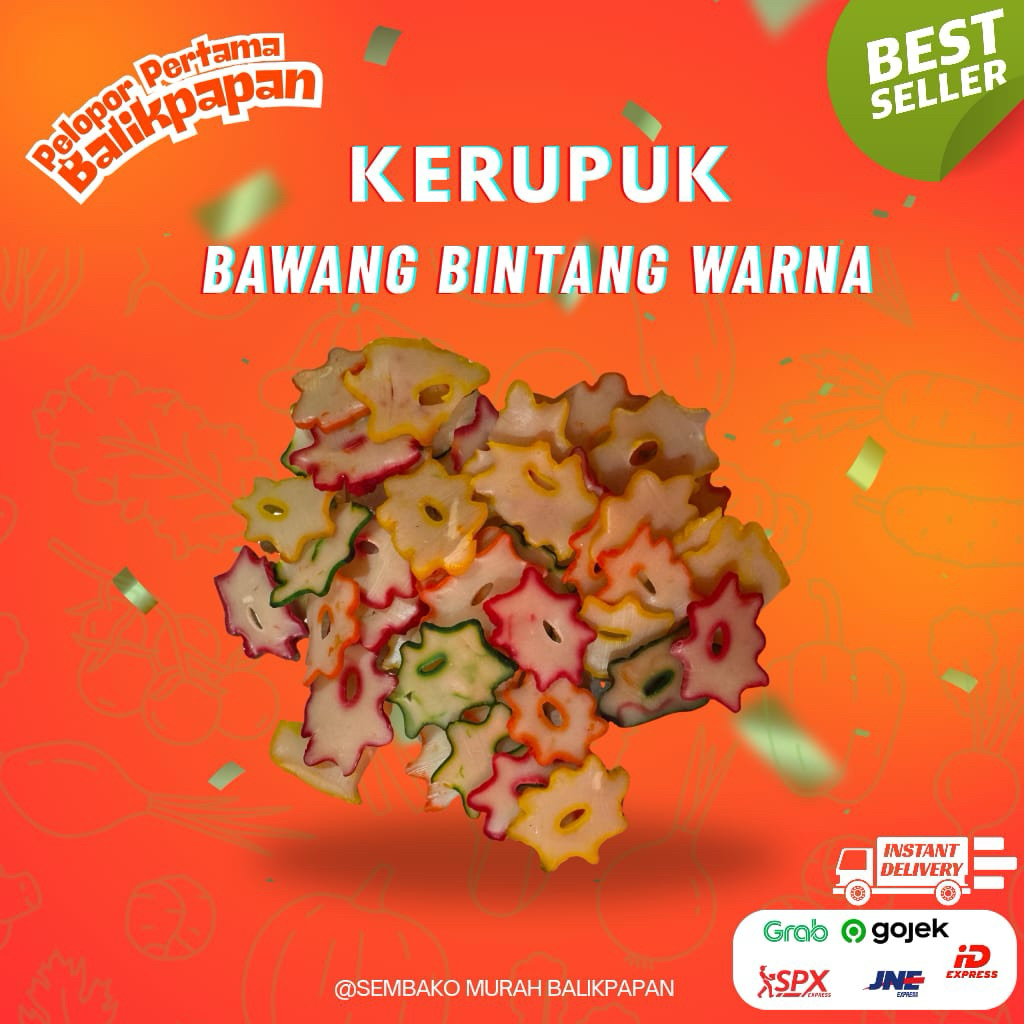

kerupuk bintang warna 250 gr