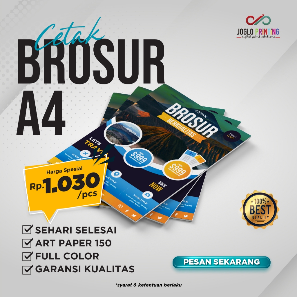 

CETAK BROSUR A4 TERMURAH [ 1 SISI / 2 SISI ] || CETAK FLYER A4 || BROSUR A4