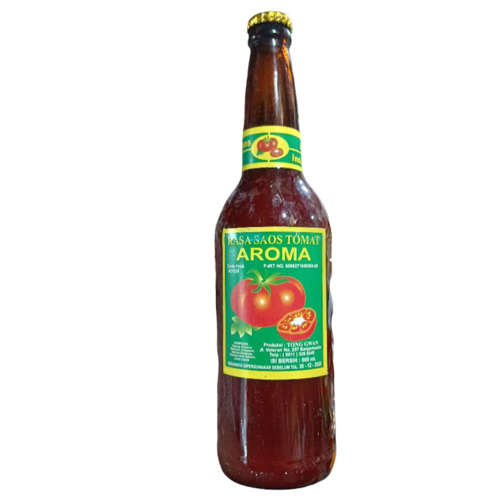 Saus Tomat Ketchup AROMA Botol Kaca 600ml Saos Tomato Catsup Asli Banjarmasin
