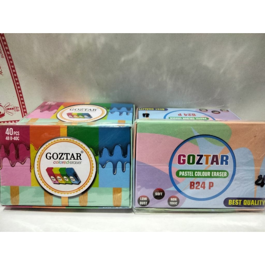 

Penghapus GOZTAR warna, besar & kecil