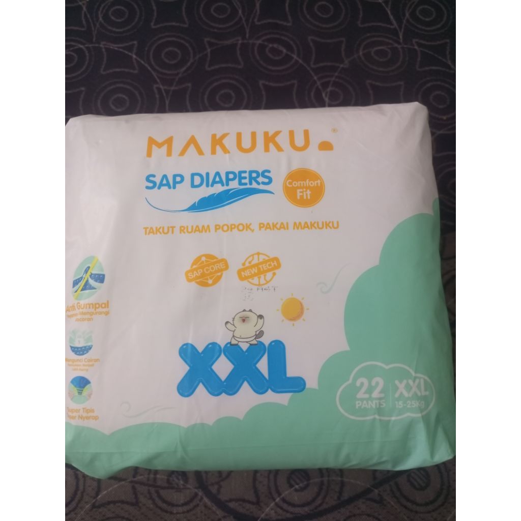 Pampers makuku sap diapers size XXL22/ Pampers murah/ pamper anti bocor