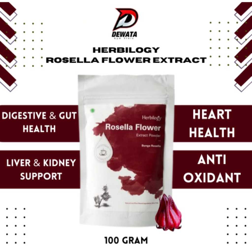 

Herbilogy ROSELLA FLOWER EXTRACT 100g Antioksidan Heart Health Liver Support