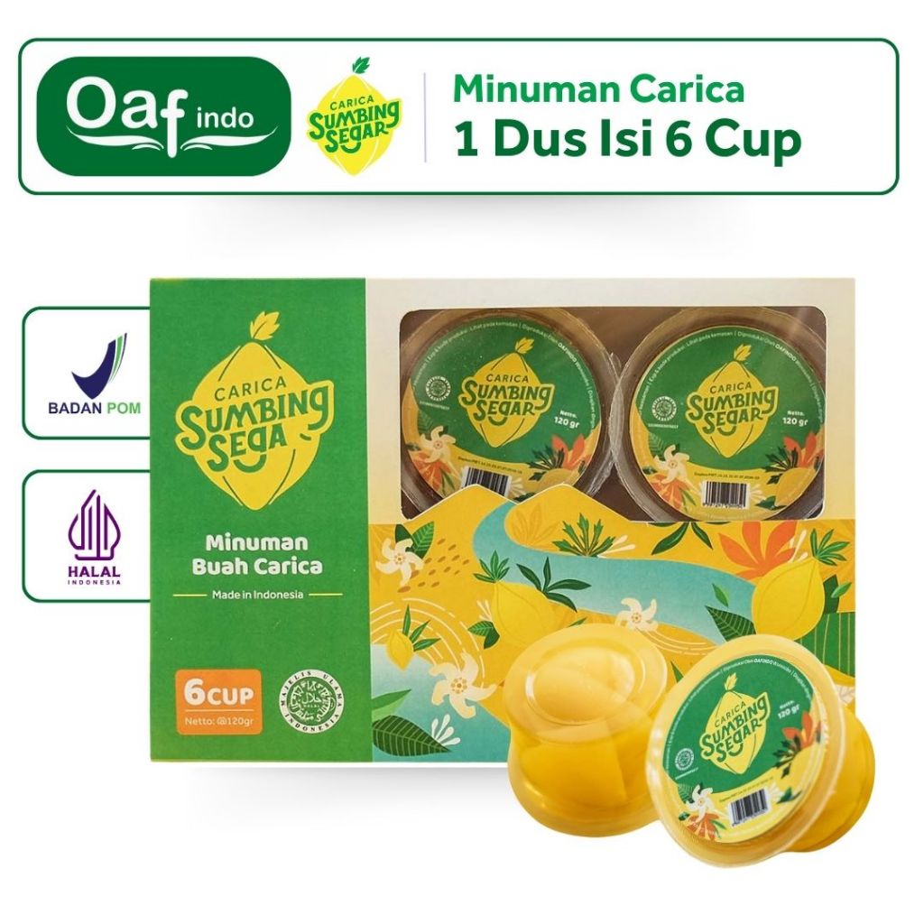 

Sumbing Segar Minuman Buah Carica Khas Dieng Wonosobo 1 Dus isi 6 Cup