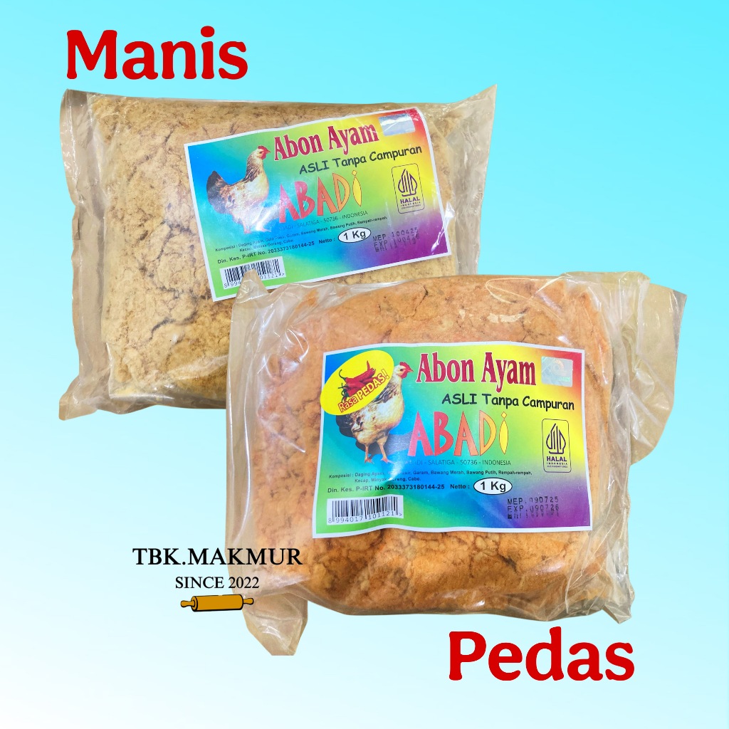 

Abadi Abon Ayam Rasa pedas Dan Manis 1 Kg