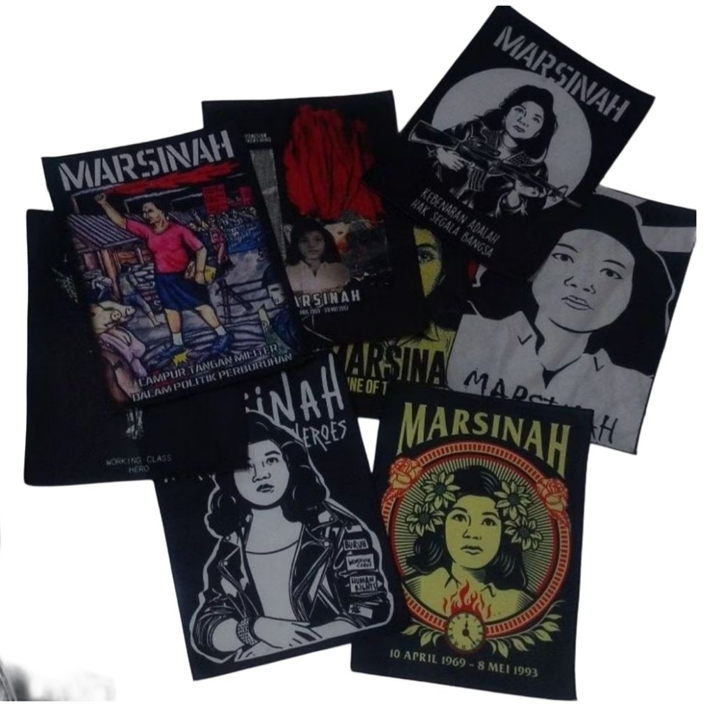 Backpatch Emblem Jaket Munir Marsinah Ukuran 30x40 Cm