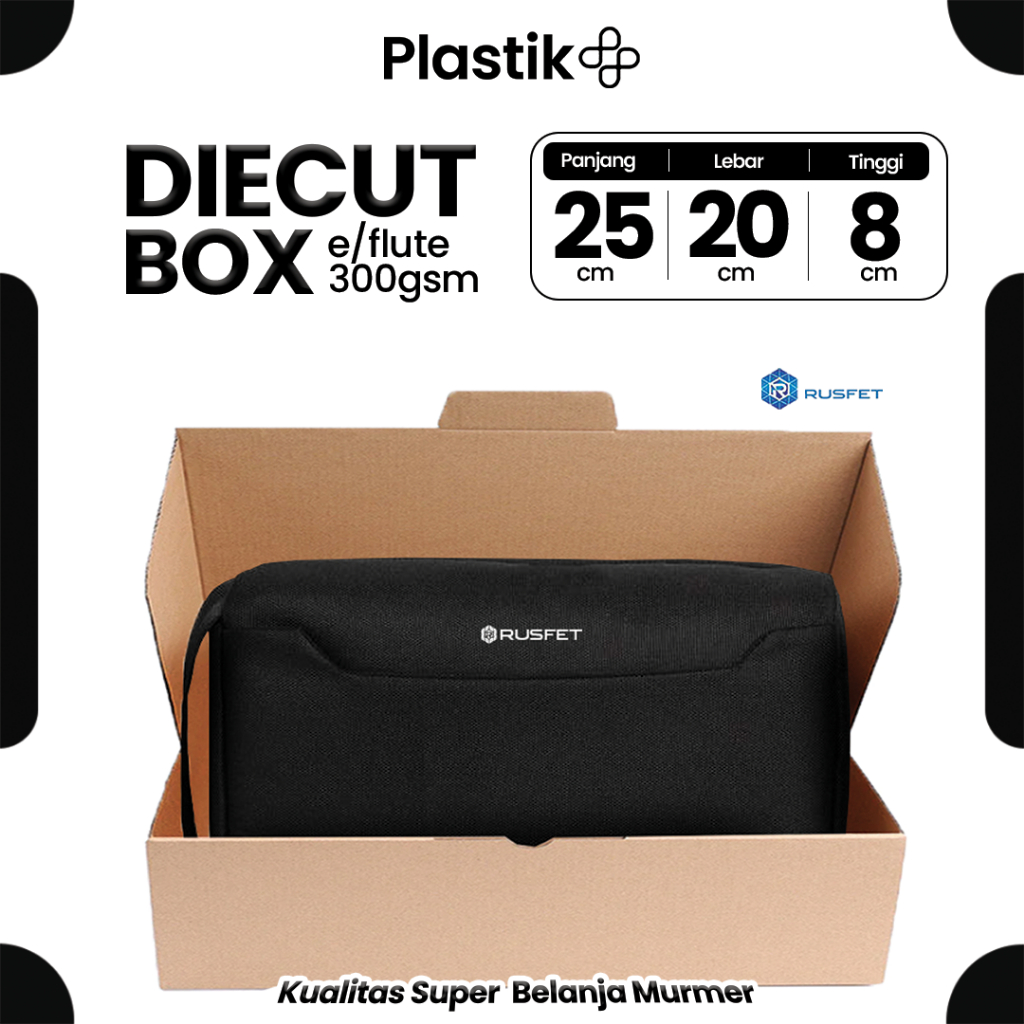

DieCut Box Kardus Packing 25 X 20 X 8CM Rusfet Kotak Box Hampers Cardboard Dus Polos Harga Ecer