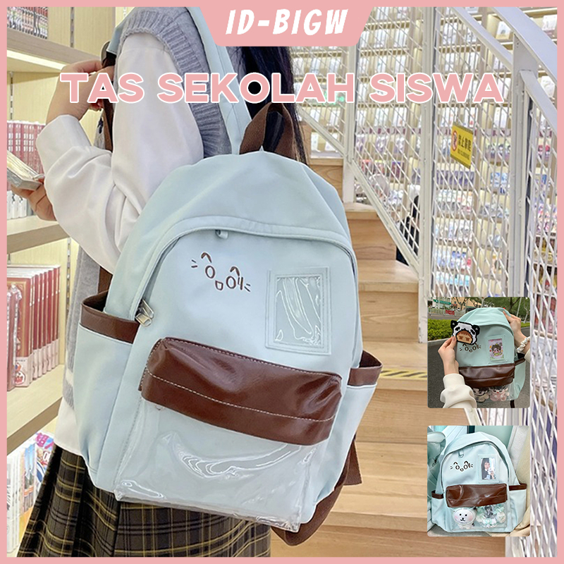 Tas Sekolah Ins Lucu Wanita Seratus Tas Bahu Kuliah Tas Ransel Perguruan Jepang Korea Fashion Kekini
