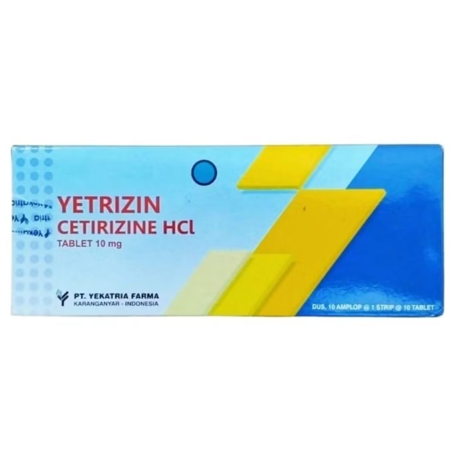 YETRIZIN - Cetirizine HCl Tablet 10mg (100's /Dus)