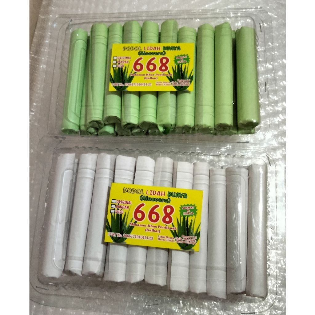 

Dodol Lidah Buaya 668 Khas Pontianak / Dodol Aloe Vera / Dodol Aloevera / Dodol 668 / Oleh Oleh Pontianak Kalimantan Barat