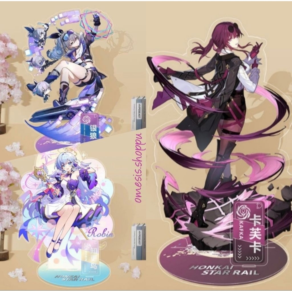 [READY] OME UNOFFICIAL standee stand akrilik Honkai Star Rail 10cm Kafka, Robin, Silver wolf
