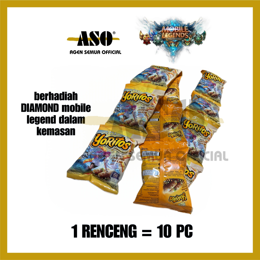 

IYES YORITOS 15gr edisi MPL mobile legend RENCENG( ISI 10) Berhadiah diamond PROMO !!!