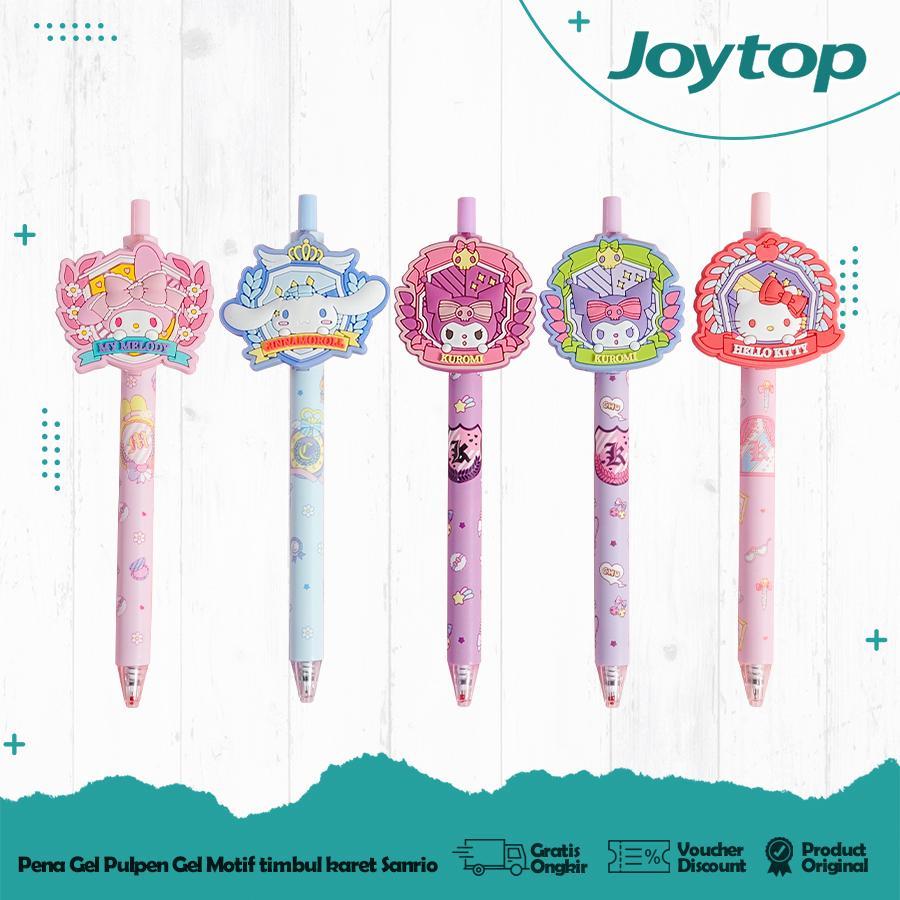

JOYTOP Pena Gel Pulpen Gel Motif Timbul Karet Karakter Cute