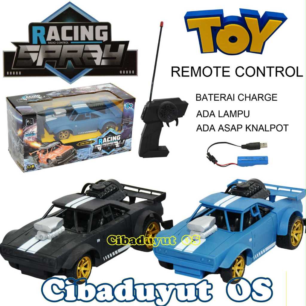 RC RACING CAR SPRAY MODEL FORD MUSTANG SCALE: 1:18 MAINAN ANAK