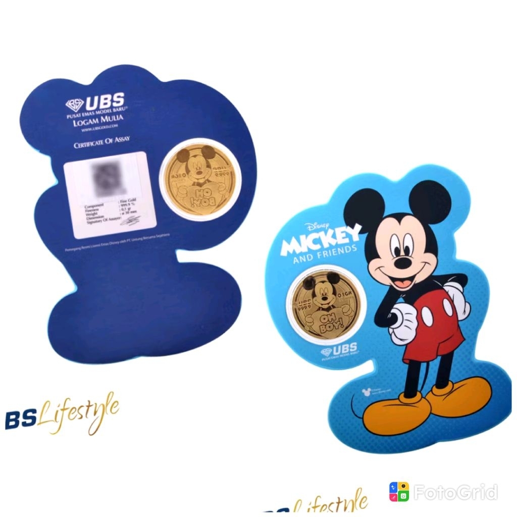 LM UBS 0.1 gram disney mickey mouse