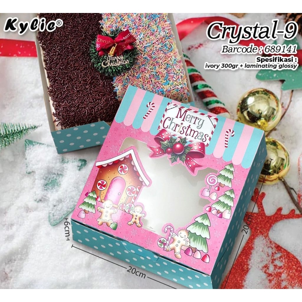Box Natal 20x20 x6cm box natal kue bolu box natal brownies box natal lapis legit box kue natal box s