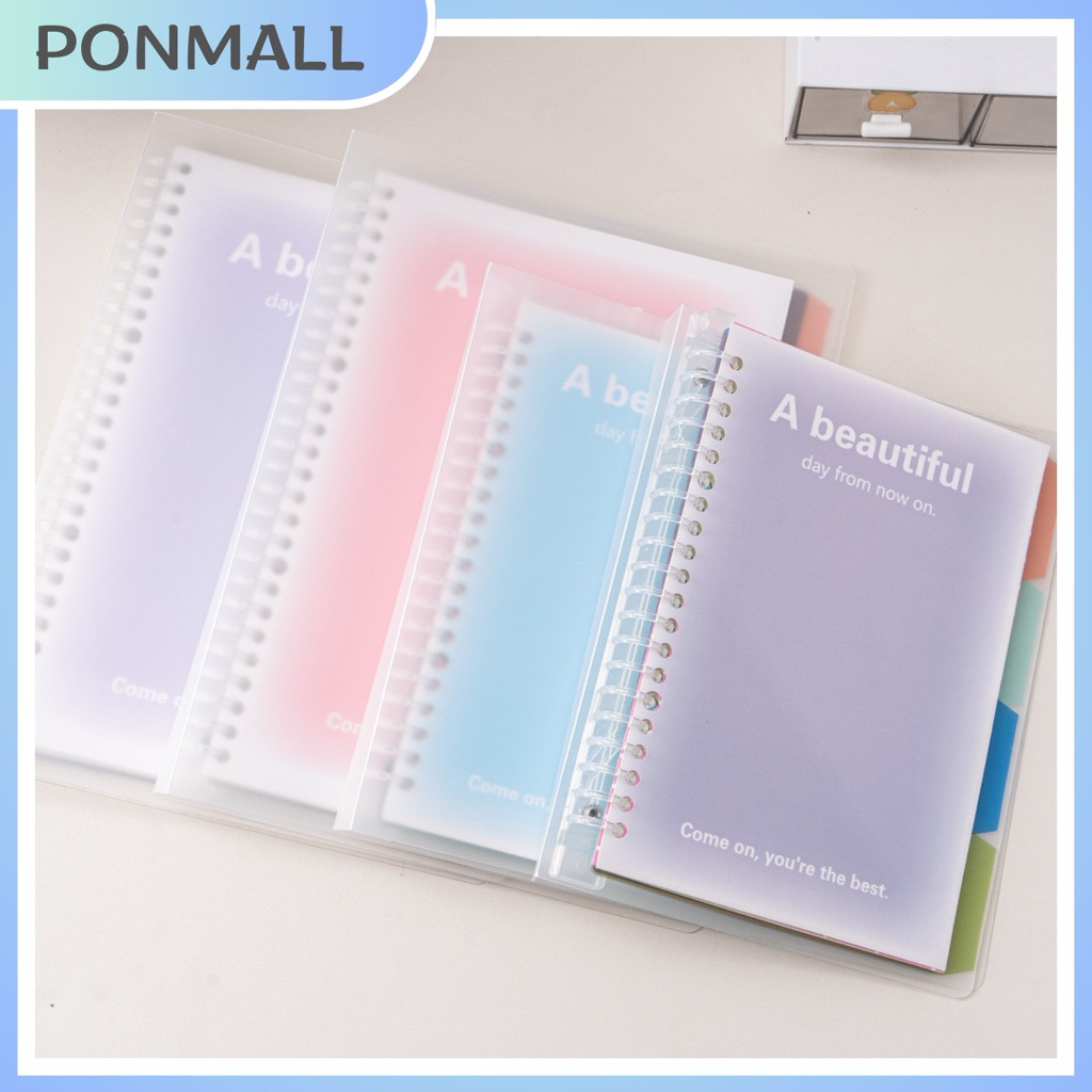 

PONMALL- Beautiful Binder A5 B5 | Binder Aesthetic Ring Plastik Binder Sekolah Kuliah| Notebook Binder
