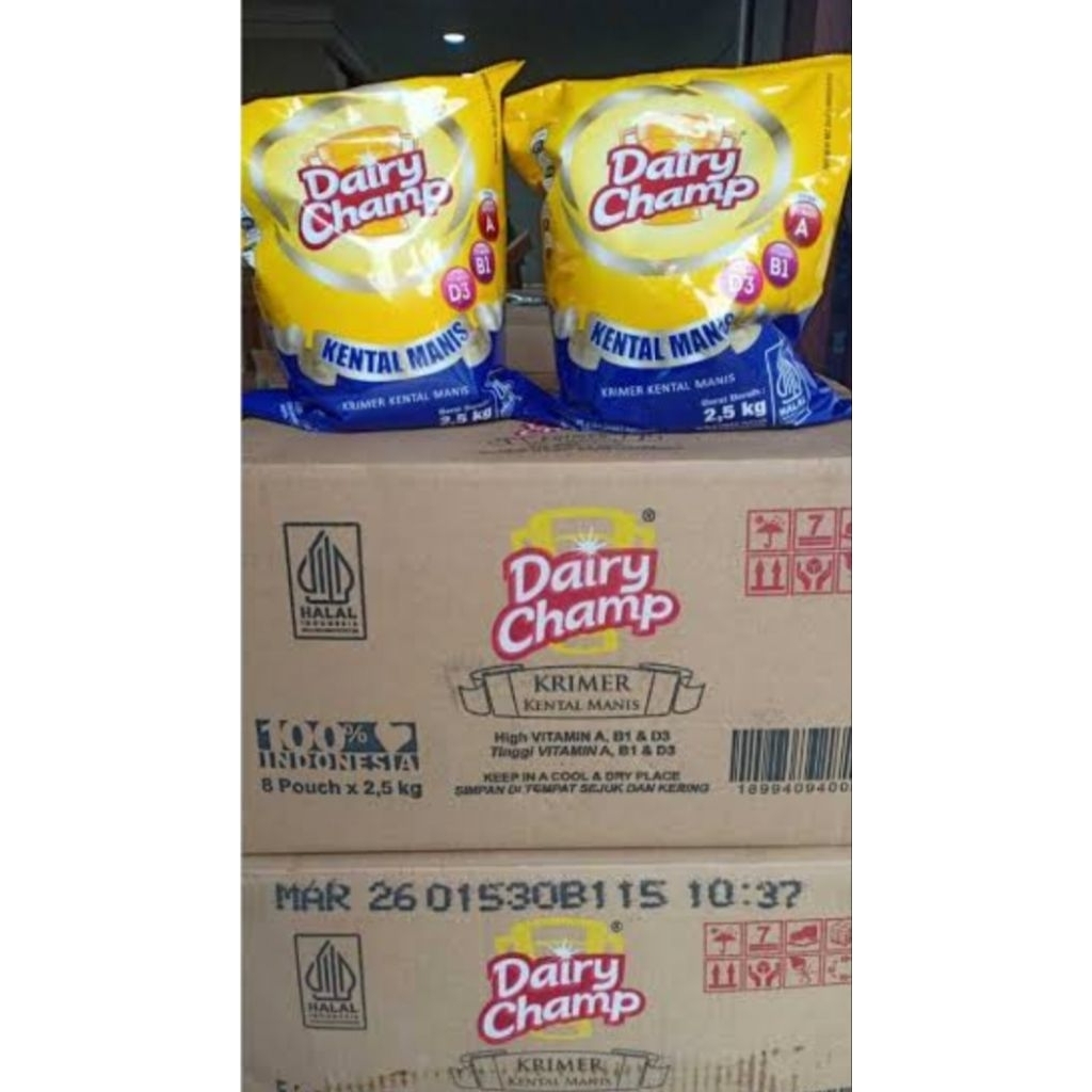 

dairy champ 2,5 kg 1 dus isi 8 khusus OJOL