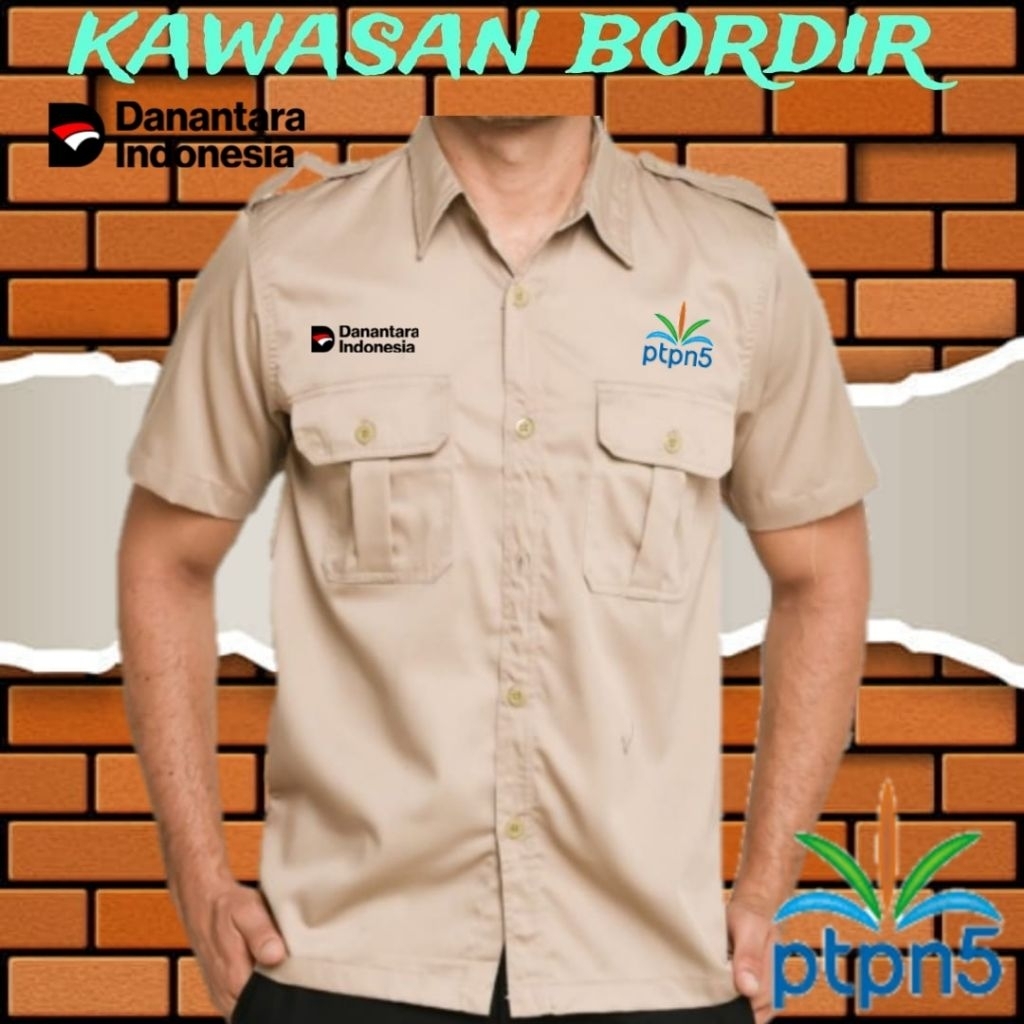 kemeja danantara Indonesia PTPN 5 kemeja PTPN 5 baju PTPN 5 seragam PTPN 5 pdh PTPN 5 full bordir..