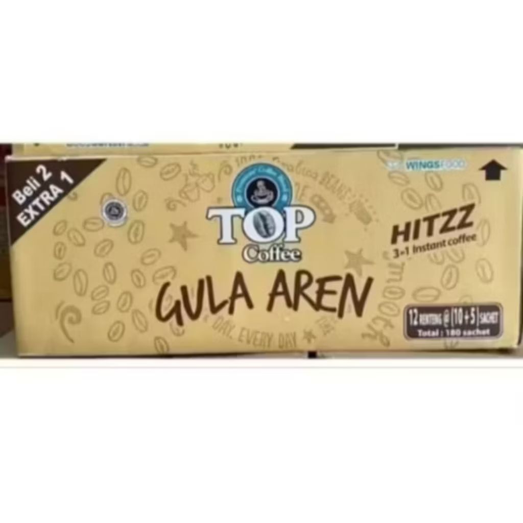 

Top Coffee Gula aren 22gram / Kopi instan 3 in 1 10 Renceng