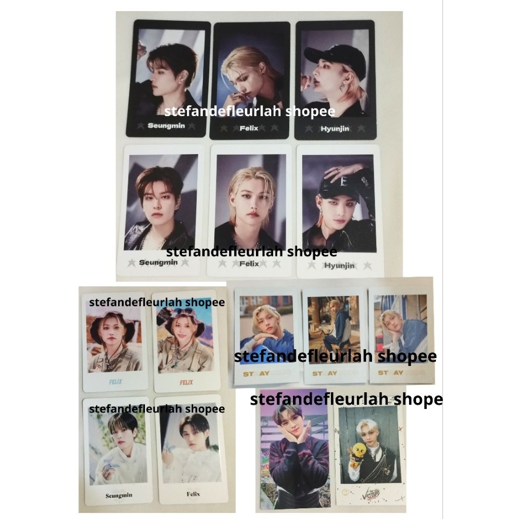 Photocard Felix Hyunjin Seungmin Lee Know Stray Kids Official Maxident Go White Heart Pink Black Whi