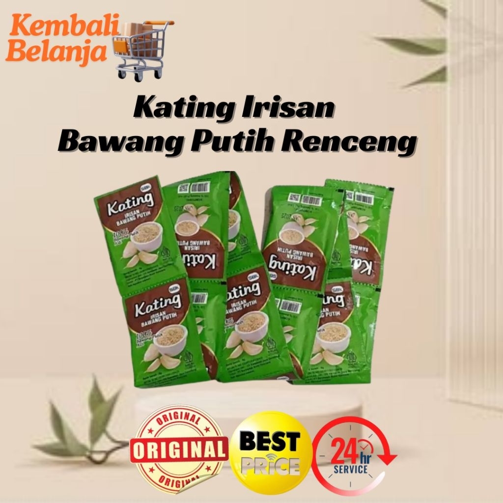 

1 Renceng Isi 12 Sachet Kating Irisan Bawang Putih/ Kating Irisan Bawang Putih Kasar/ Bawang Putih Kating/ Bawang Putih Praktis