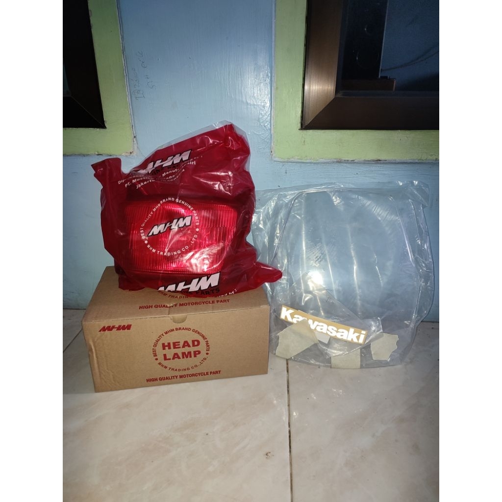 Headlamp ninja ssr merk MHM & Windshield ninja ssr