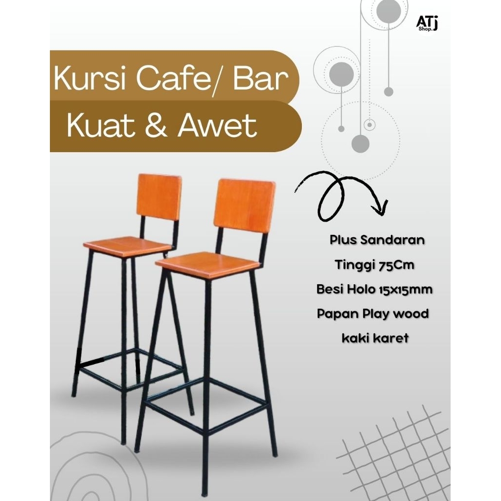 Kursi Cafe/Bar tinggi 75cm