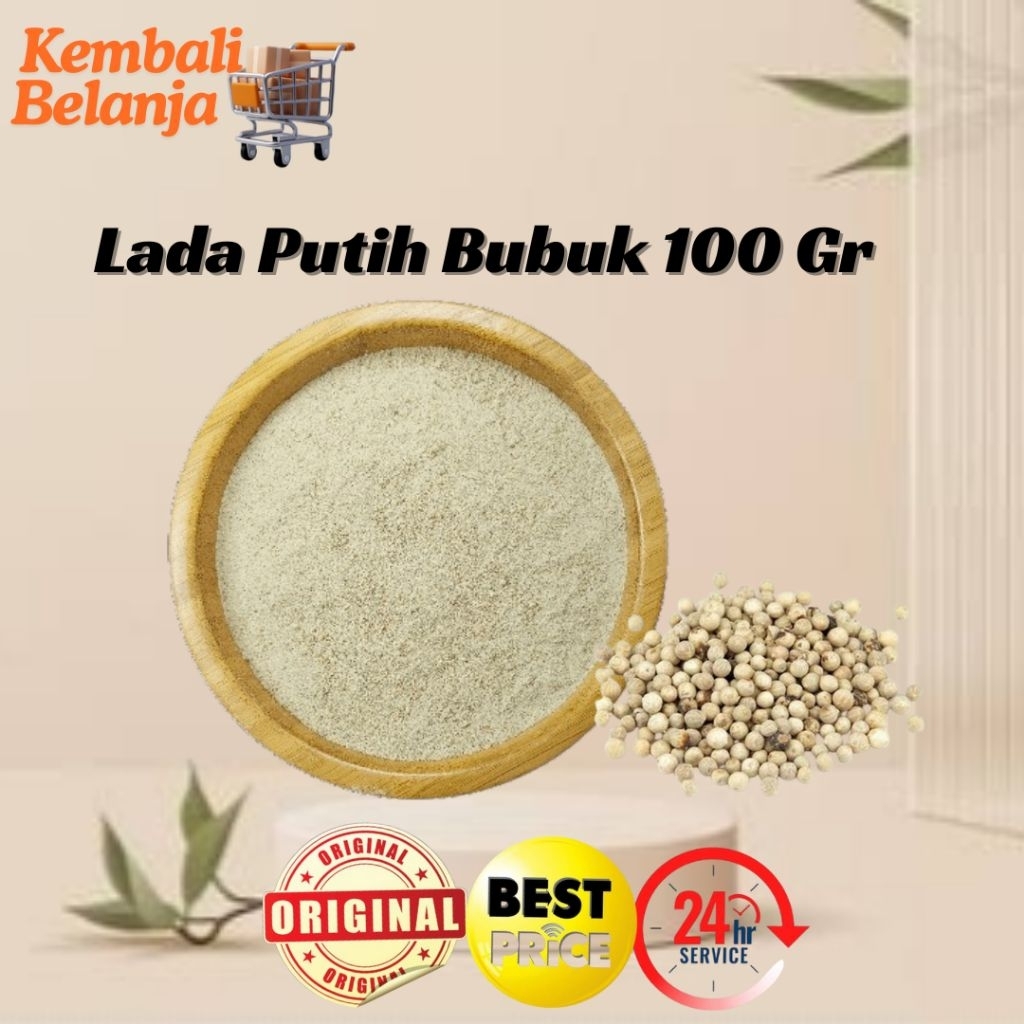 

Lada Putih/ Merica Putih Bubuk 100 Gram