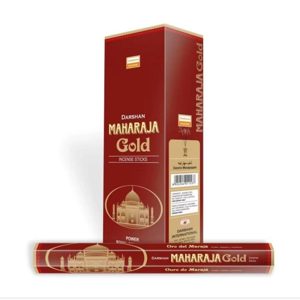 Dupa India AromaTerapi - Hexa Darshan Maharaja Gold 1 Box Isi 6 pack & 1 Pack Isi 20 stick / lidi