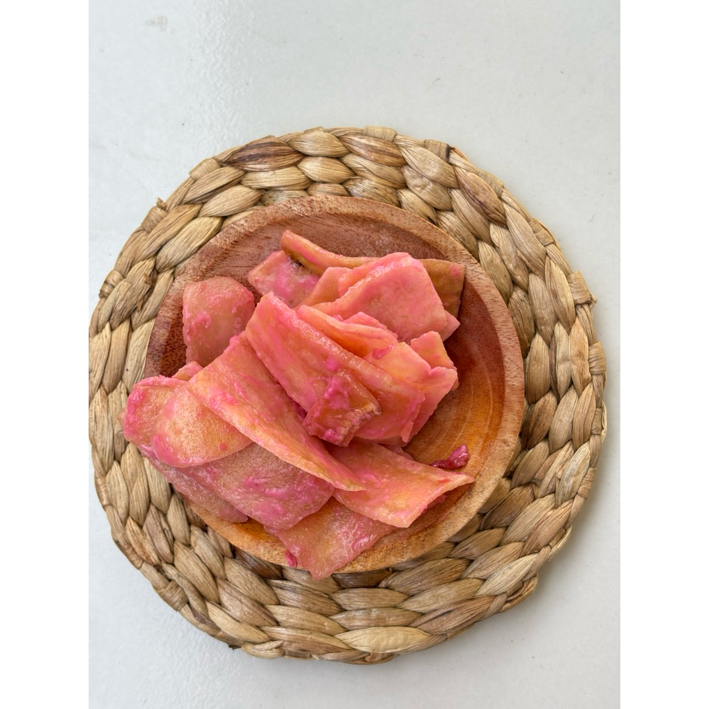 

Kripik Pisang Lumer Varian Strawberry