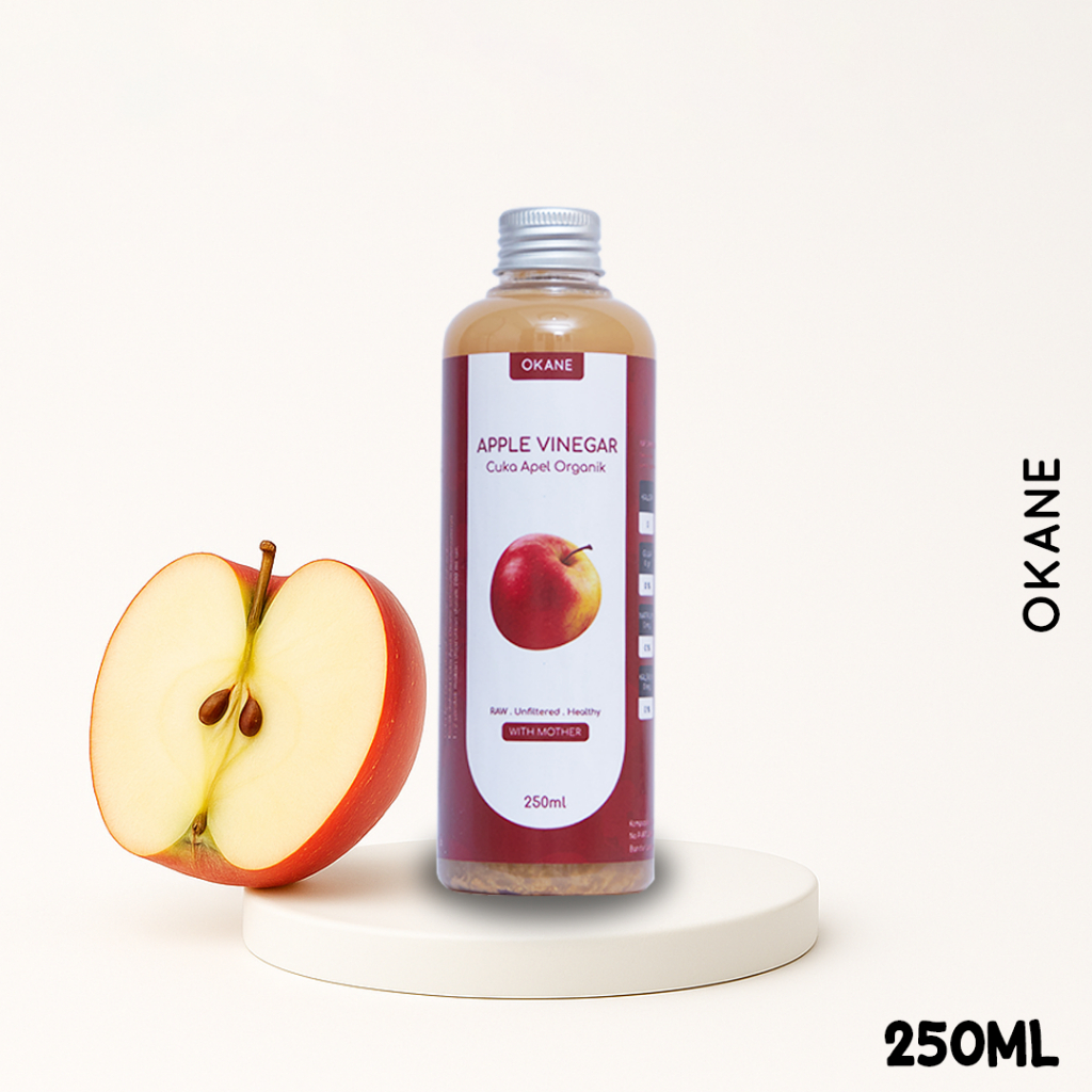 

Cuka Apel Organik Raw Unfiltered Asli 250 ml / Apple Vinegar Okane 250 ml