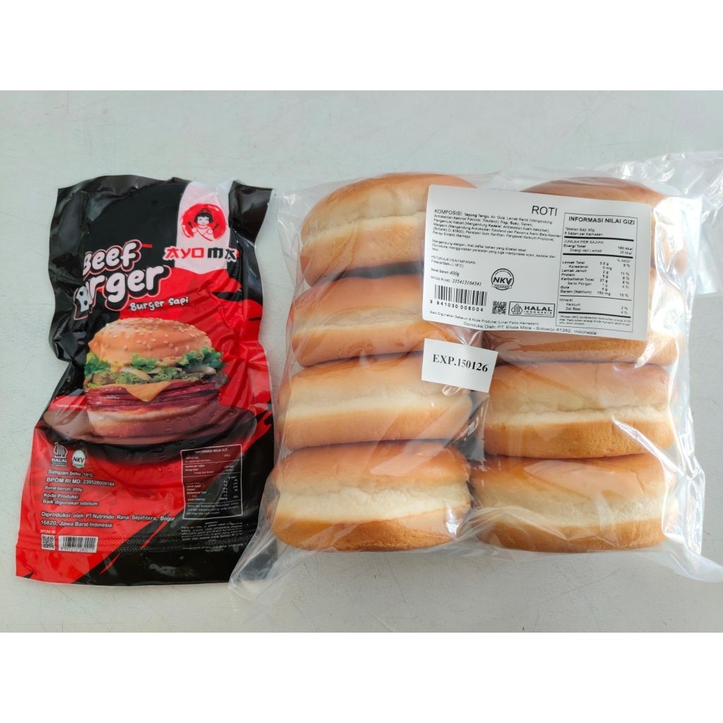 

PAKET ROTI BURGER DAN BEFF/PAKET BURGER FROZEN/BURGER BERNARDI