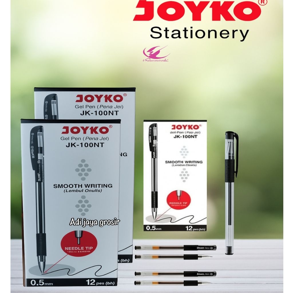 

Joyko Pulpen Gel JK-100NT Tinta Hitam Tahan Air 0.5mm Isi 12 Pcs Smooth Writing Cocok untuk Berbagai Kebutuhan Menulis