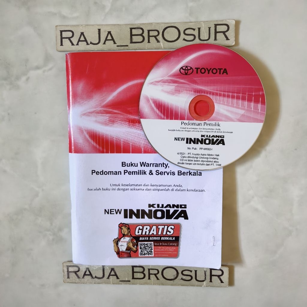 Buku warranty, pedoman pemilik & servis berkala + CD VCD Manual book Toyota Kijang Innova Reborn 202