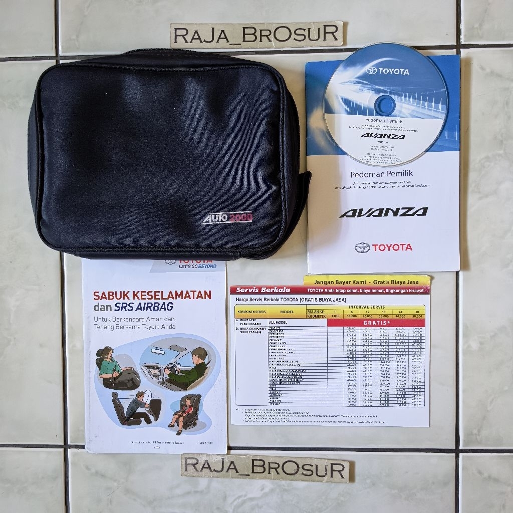Buku pedoman pemilik Manual Book Toyota Avanza Veloz 2015-2018 Free tas ORI Original