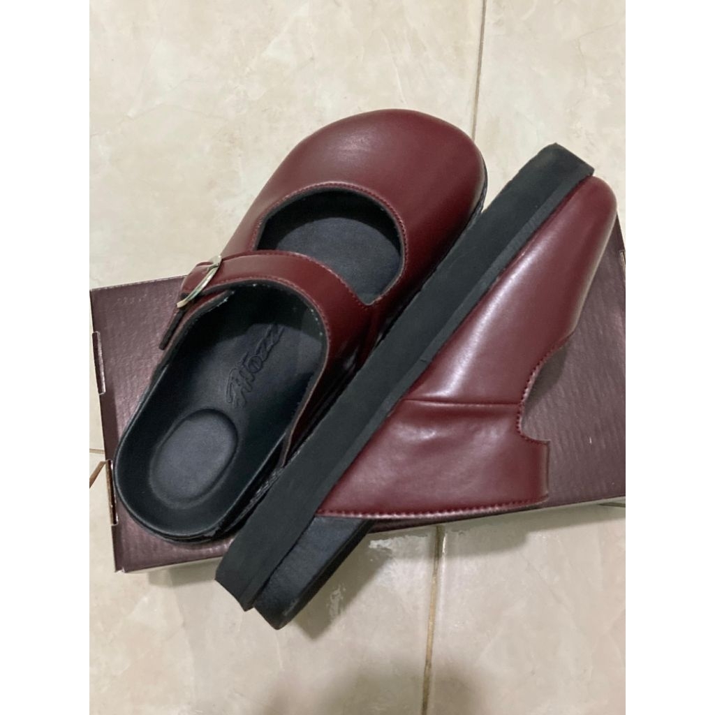 atozz - sandal mary jane burgundy