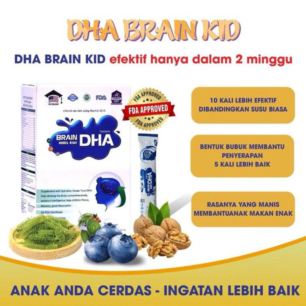 

SUSU DHA BRAIN KIDS Nutrisi Pelengkap Untuk Otak Anak - 1 Box