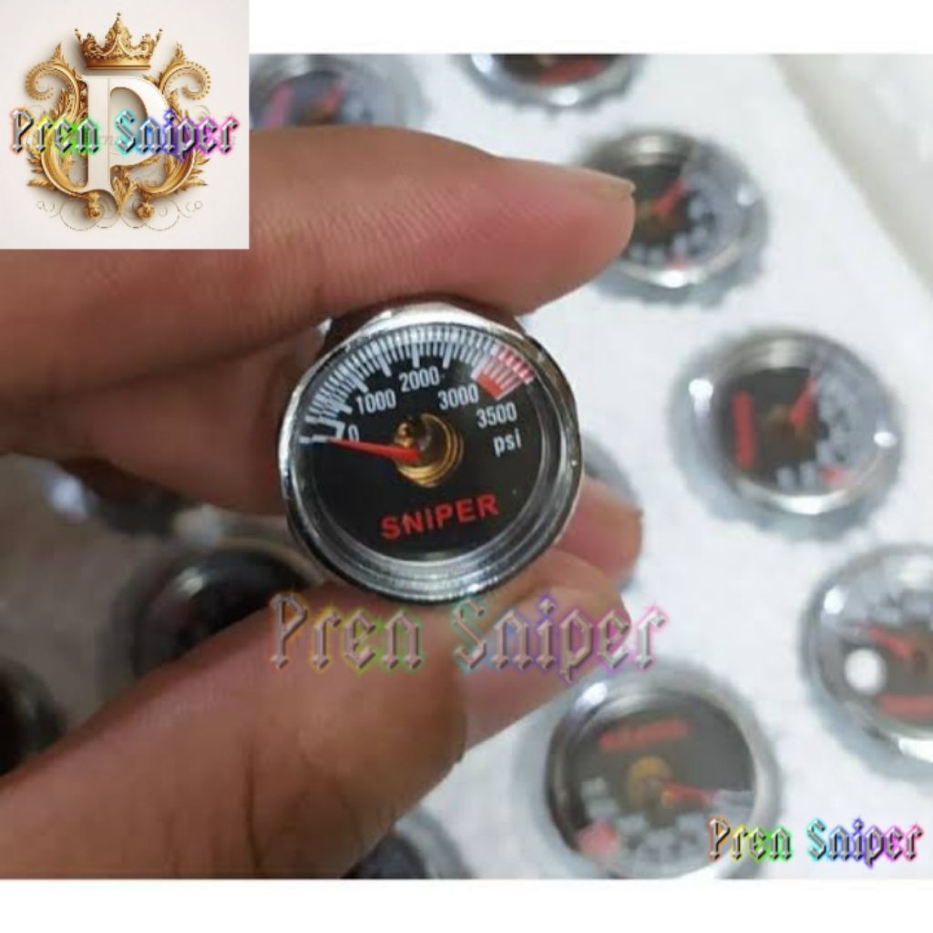 Manometer Kecil 3500psi od 22, Sparepart Pompa PCP