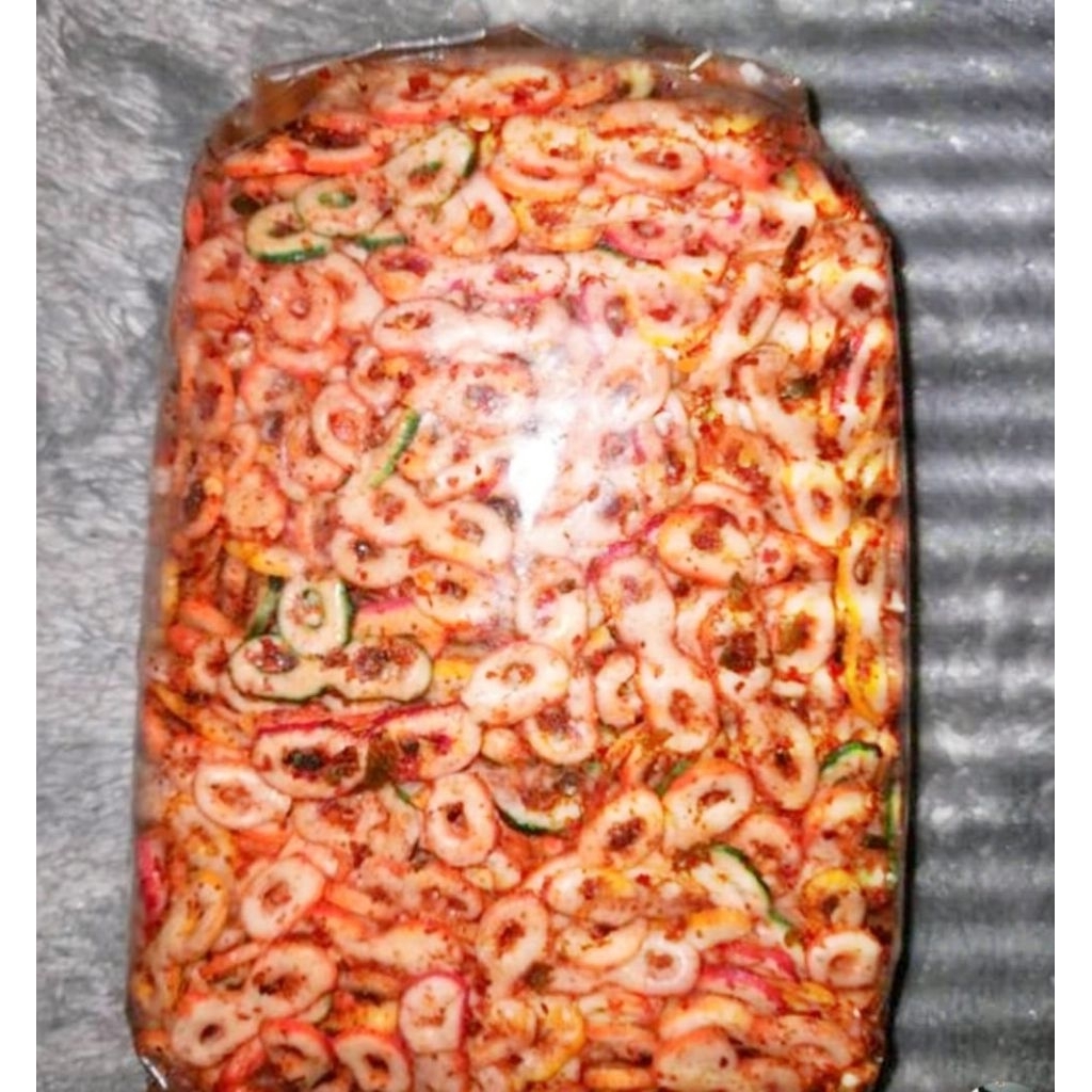 

Kerupuk /Seblak Kering Angka_8_ Pedas daun jeruk