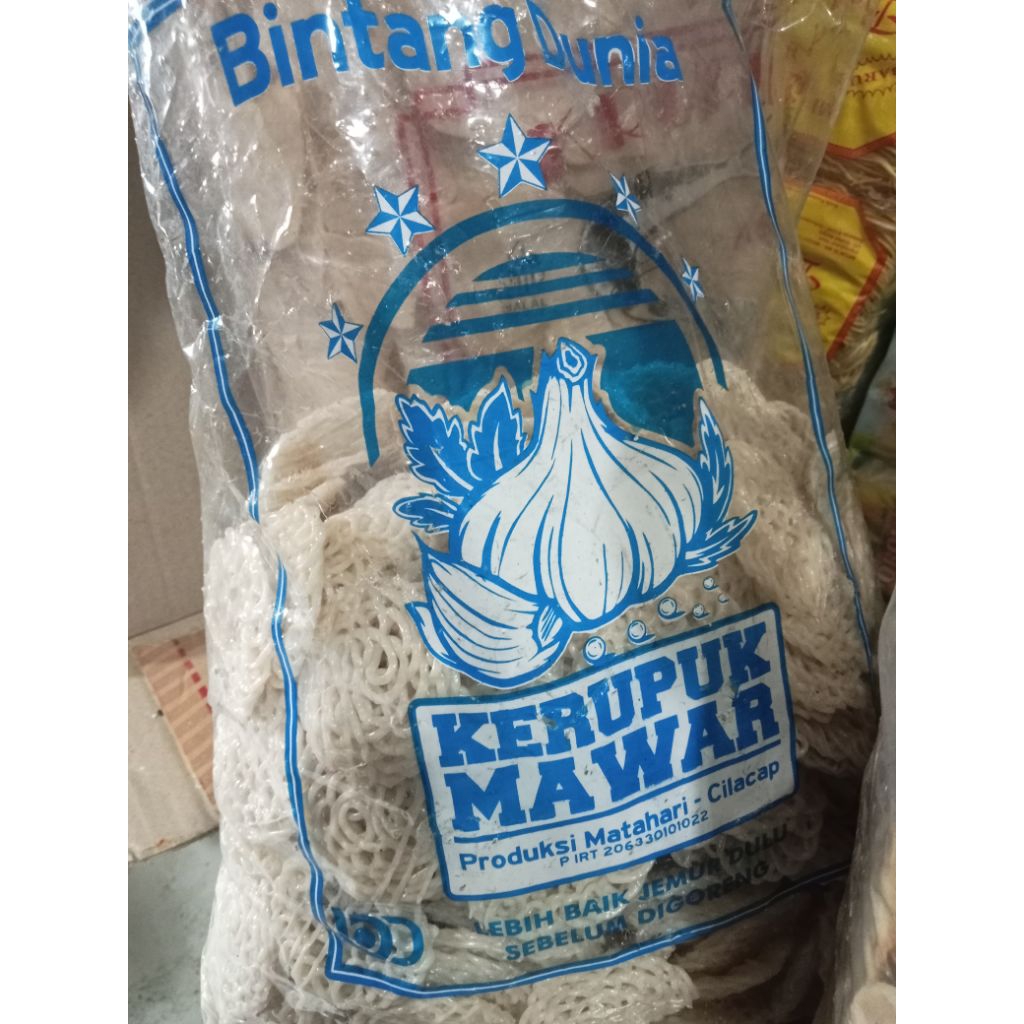 

(1kg)KRUPUK MAWAR PUTIH RASA BAWANG SINAR DUNIA MENTAH