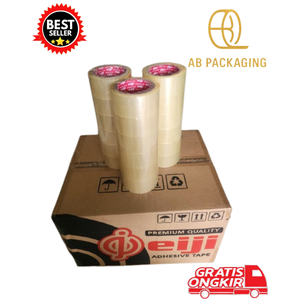 

Lakban Bening Eiji 90 Yard 45mm x 60m 1 Dus ( isi 12 roll 72 pcs )