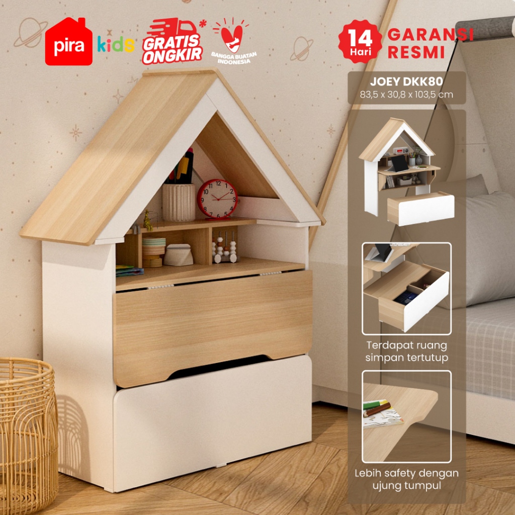 PIRA KIDS -  JOEY DKK80 Meja Belajar Anak dan Kursi