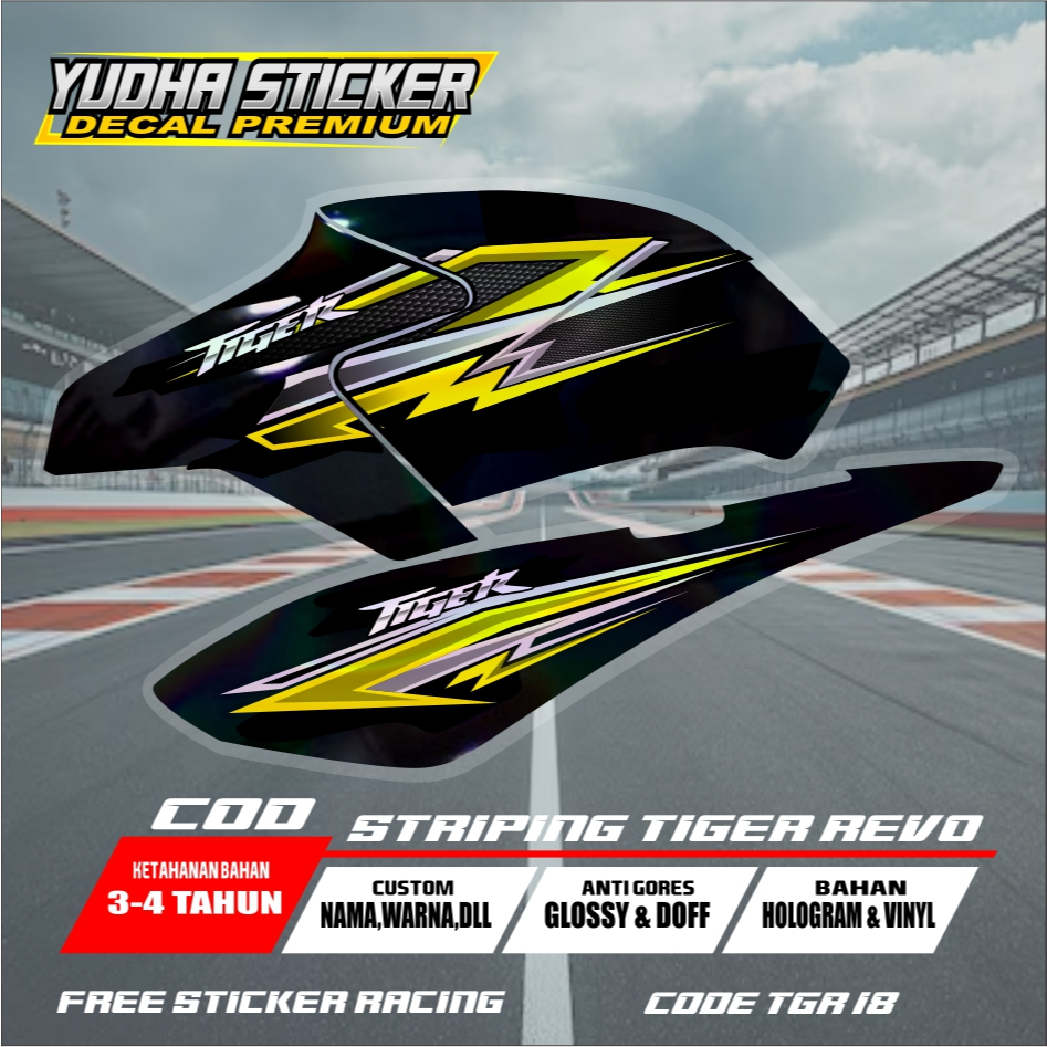 STRIPING STICKER DECAL MOTOR TIGER REVO / TIGER 2000 TERBARU / TGR 18