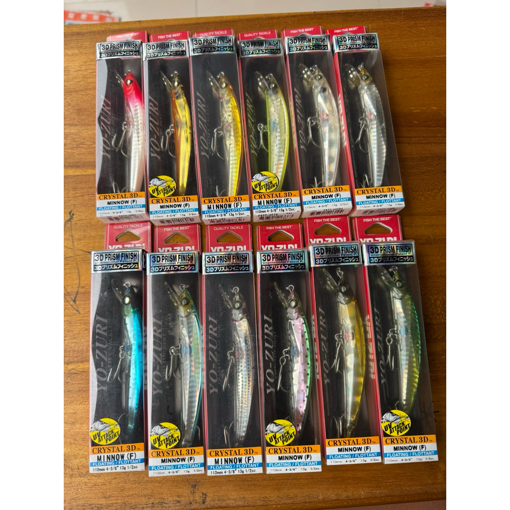 MINNOW YO-ZURI F-977 CRYSTAL 3D FLOATING MINNOW 110MM 13GRAM