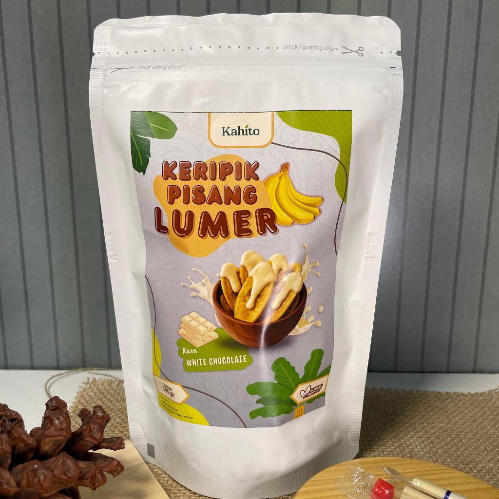 

Kahito -Keripik Pisang Coklat Lumer RASA COKLAT PUTIH 100gr Premium Renyah & Berkualitas Free Sumpit