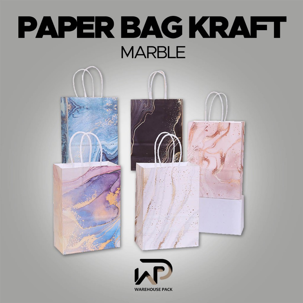 

Paper Bag Kraft Motif Marbel | Paper Bag Marmer | Tas Kertas Kado Ulang Tahun | Tas Kertas Motif Tas Kado Hadiah