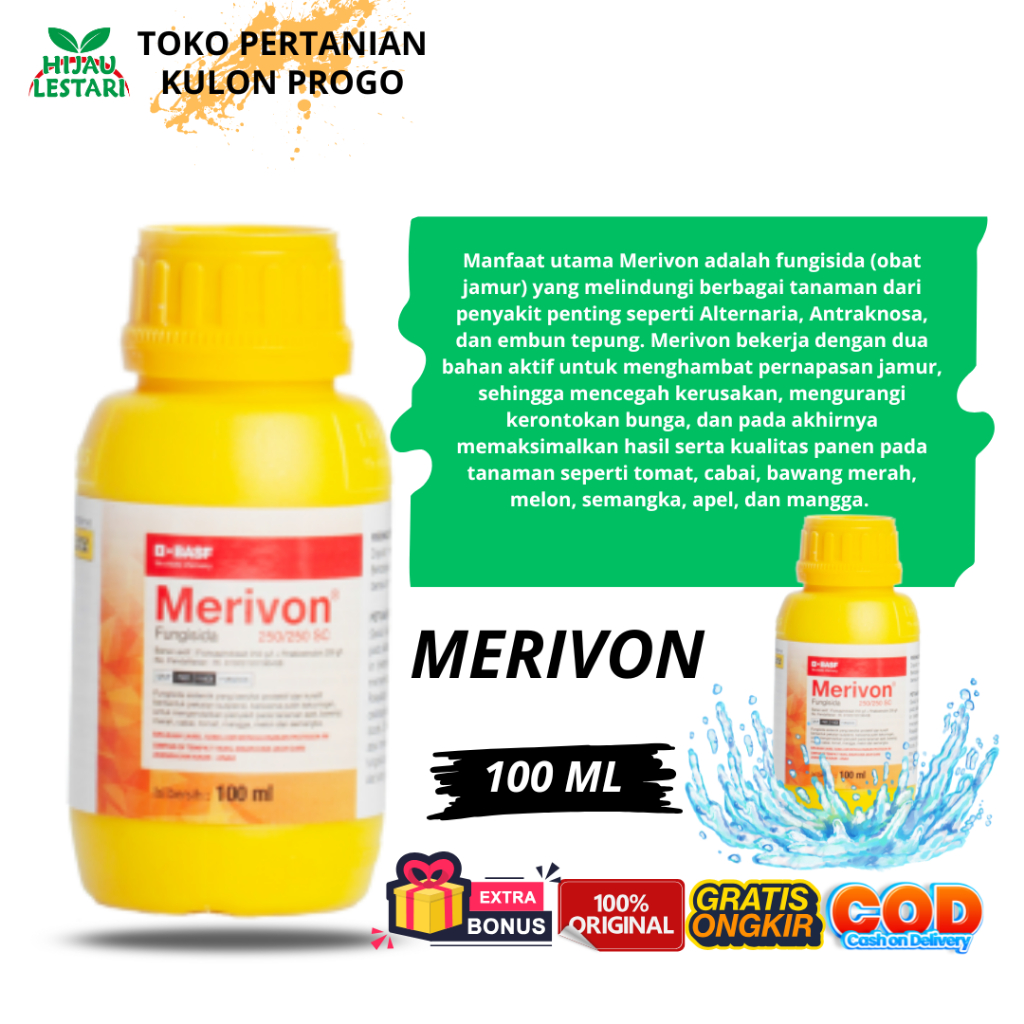 Obat Bercak Daun Patek Antraknosa - Fungisida Sistemik Merivon 100 ml