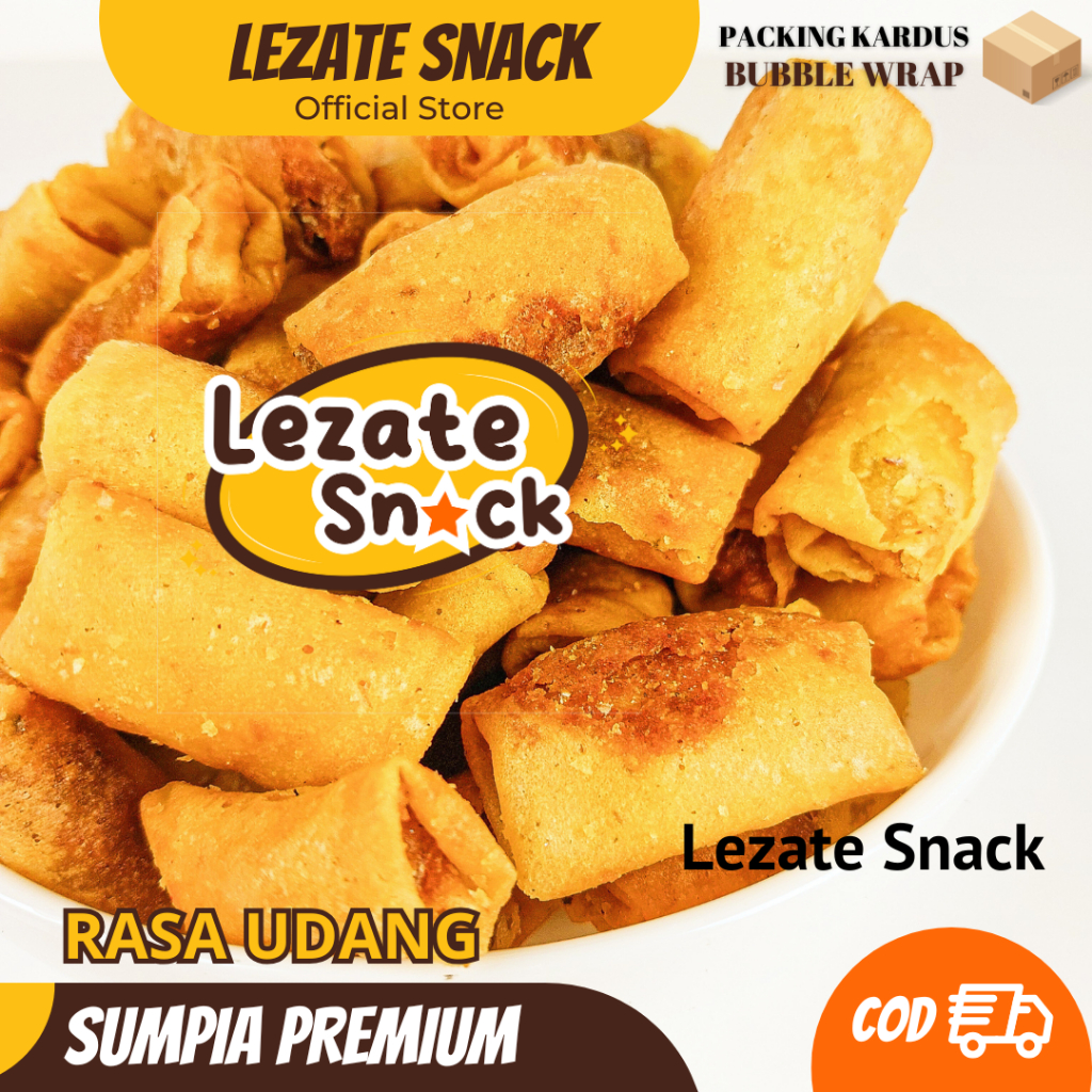 

Sumpia Udang Premium 200GR Empuk Kiloan Murah Renyah Enak / Sumpia Abon Udang Premiun Ebi Pedas Manis Lezate Snack SEDAP SNACK