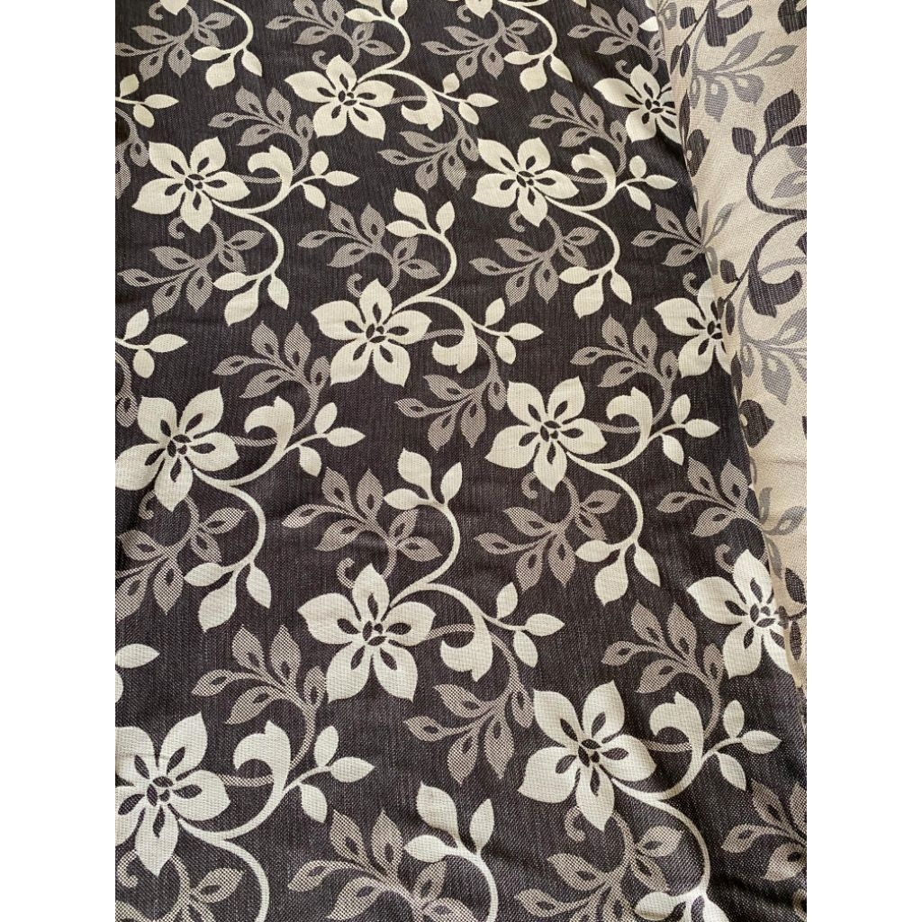 Furniture Kain Chenil Sofa Meteran // Kain Sofa Motif Bunga Gold // Bahan Sarung Sofa Meteran