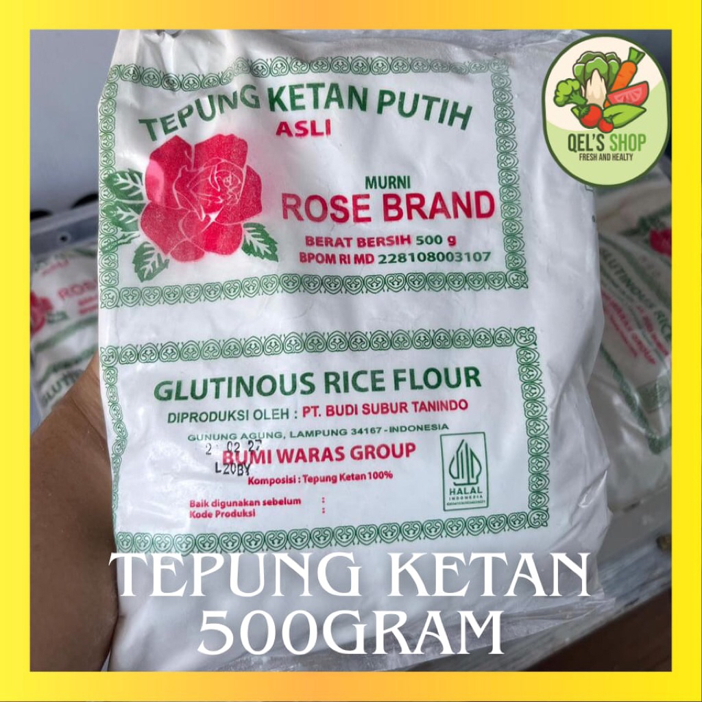

TEPUNG KETAN PUTIH ROSE BRAND 500gram